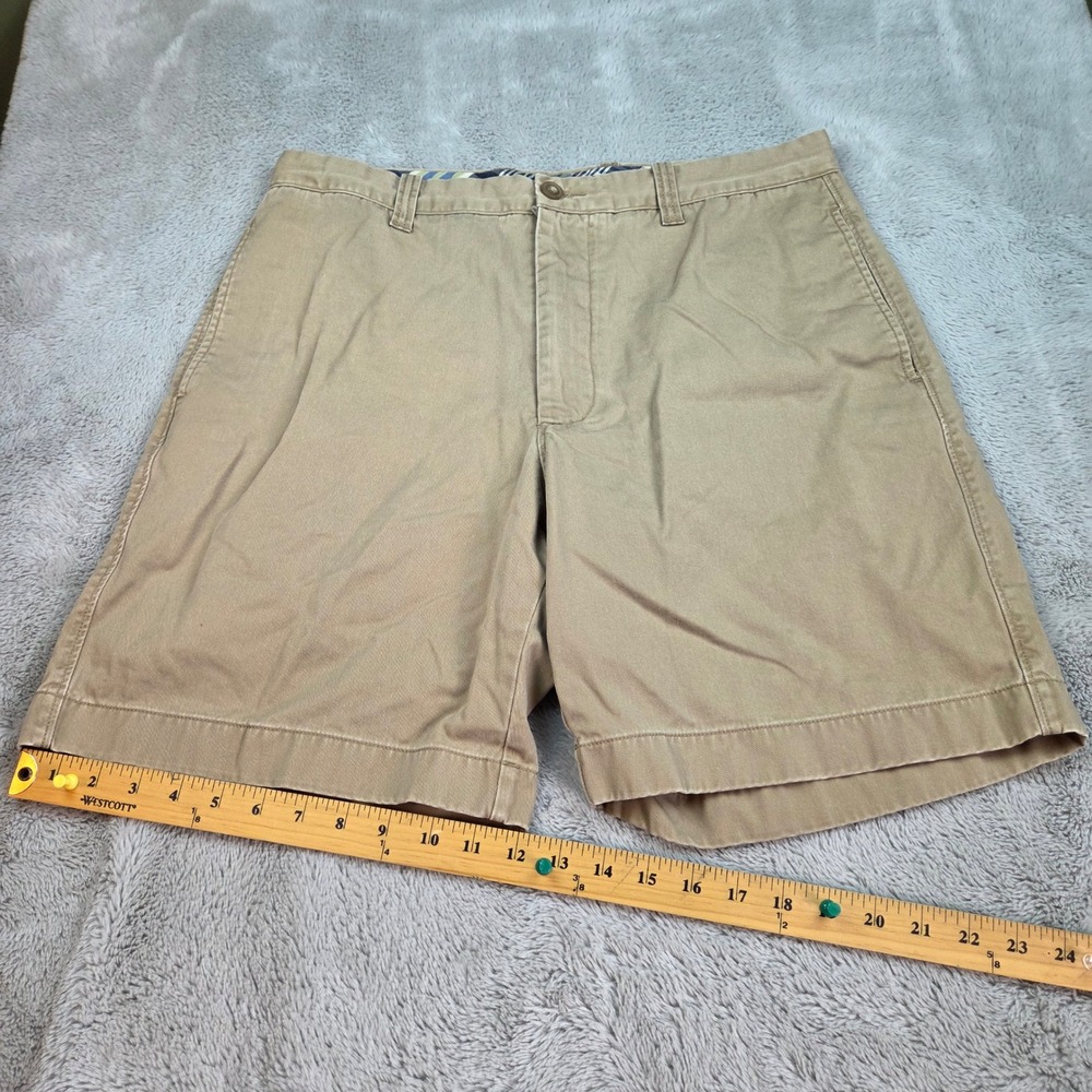 VTG J.Crew Chino Shorts Mens 35 Classic Fit 100% Cotton Twill Flat Front Khaki